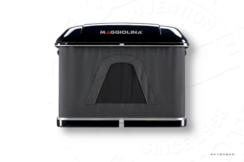 AUTOHOME Hartschalen-Dachzelt MAGGIOLINA Airlander Plus - SMALL X-Long- Black Storm